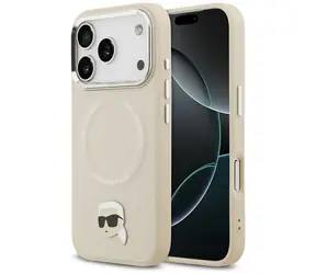 Karl Lagerfeld Karl Pin béžová / Zadní kryt / MagSafe / iPhone 17 Pro