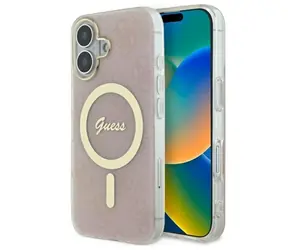 Guess IML 4G MagSafe iPhone 16 Plus růžová / Pouzdro / MagSafe