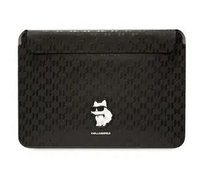 Karl Lagerfeld Saffiano Monogram Choupette černá / Pouzdro na notebook / 14"