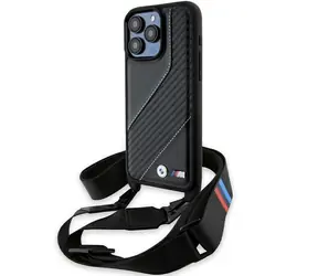 BMW M Edition Carbon Stripe & Strap černá / Zadní kryt / iPhone 15 Pro Max