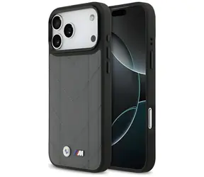 BMW M Quilted Logo grafitová / Zadní kryt / MagSafe / iPhone 17 Pro Max
