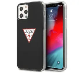 Guess Triangle Hard Case černá / Zadní kryt / Apple iPhone 12, iPhone 12 Pro