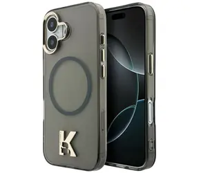 Karl Lagerfeld IML K&CH Heads Logo MagSafe černá / Zadní kryt pro iPhone 17 / MagSafe / IML potisk