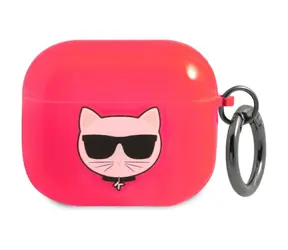 Karl Lagerfeld Choupette růžová / Pouzdro / pro Apple AirPods 3