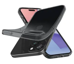 Spigen Crystal Flex šedá/transparentní / Ochranný kryt / Apple iPhone 15 Plus