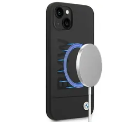 BMW BMHMP14MSLBLBK černá / Zadní kryt / Silicone / MagSafe / iPhone 14 Plus