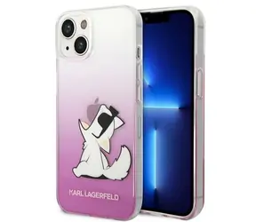 Karl Lagerfeld Choupette Fun Hardcase růžová / Zadní kryt / Apple iPhone 14 Plus