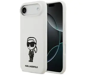 Karl Lagerfeld Silicone Karl Sketch & Logo MagSafe bílá / Zadní kryt / iPhone 17 Air