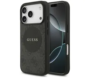 Guess 4G Circle Classic Logo MagSafe černý / Zadní kryt / Apple iPhone 17 Pro / MagSafe