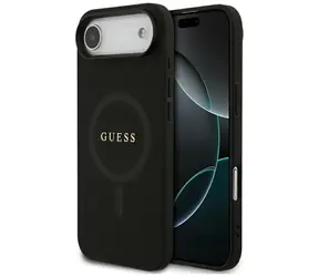 Guess Saffiano Classic Logo černá / Zadní kryt / MagSafe / pro iPhone Air