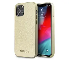 GUESS Iridescent zlatá / Kryt / Apple iPhone 12 Pro Max