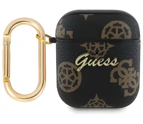 Guess 4G Hook pouzdro pro Apple AirPods 1 & 2 černá / Pouzdro / S karabinkou