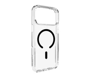Puro Lite Mag iPhone 17 Pro transparentní, černý rámeček / Kryt / MagSafe