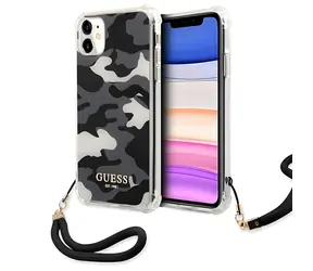 GUESS Camo Collection pro Apple iPhone 11/XR černá / Kryt / Pevný plast