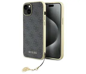 Guess 4G Charms Collection šedá / Zadní kryt / Apple iPhone 15 Plus