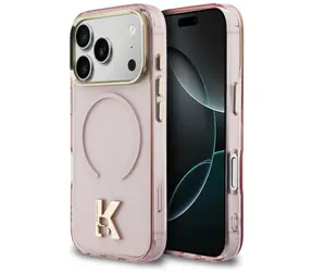 Karl Lagerfeld IML K Head Logo růžová / Zadní kryt pro iPhone 17 Pro / MagSafe