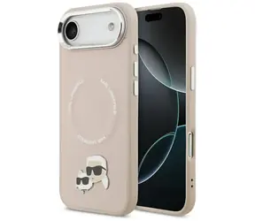 Karl Lagerfeld Karl & Choupette Pins růžová / Zadní kryt / MagSafe / Apple iPhone Air