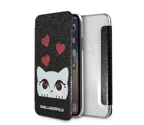 Karl Lagerfeld Valentine Pouzdro pro Apple iPhone X & XS černá / Pouzdro