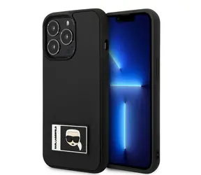 Karl Lagerfeld Ikonik Patch iPhone 13 Pro Max černá / Zadní kryt / Design Ikonik
