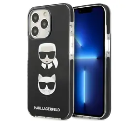Karl Lagerfeld Karl & Choupette Head černá / Kryt pro iPhone 13 Pro Max
