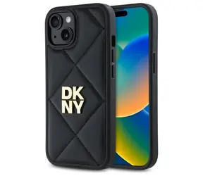 DKNY Quilted Stack Logo Zadní kryt černá / Zadní kryt / pro Apple iPhone 15