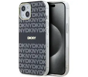 DKNY IML Mono & Stripe pro Apple iPhone 15 Plus a 14 Plus černá / Zadní kryt / MagSafe