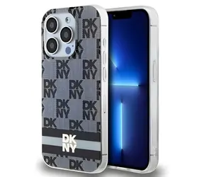 DKNY IML Checkered Mono Pattern černá / Zadní kryt / pro Apple iPhone 13 Pro Max / MagSafe