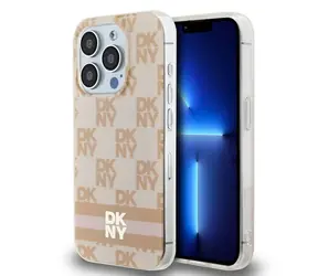 DKNY IML Checkered Mono Pattern růžová / Zadní kryt / MagSafe / iPhone 13 Pro Max