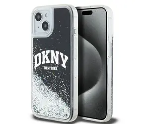DKNY Liquid Glitter Big Logo černá / Zadní kryt / pro Apple iPhone 15 Plus / 14 Plus