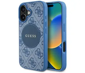 Guess Zadní kryt 4G Circle Classic Logo MagSafe iPhone 16 modrá / Zadní kryt / MagSafe / iPhone 16