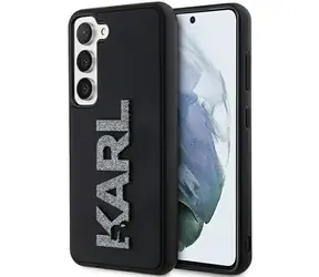 Karl Lagerfeld 3D Rubber Glitter Logo černá / Zadní kryt / Samsung Galaxy S23+