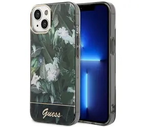 GUESS Jungle zelená / Zadní kryt / Apple iPhone 14