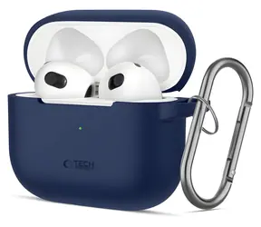 Tech-Protect Silicone Hook Case modrá / Pouzdro / pro Apple AirPods 3 / Silikonové
