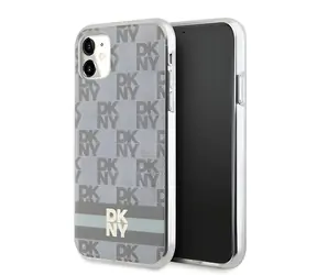 DKNY IML Checkered Mono Pattern & Printed Stripes MagSafe béžová / Zadní kryt / Apple iPhone 11, iPhone XR