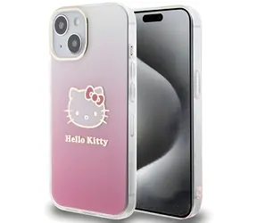 Hello Kitty IML Gradient Kitty Head růžová / Zadní kryt / Apple iPhone 15