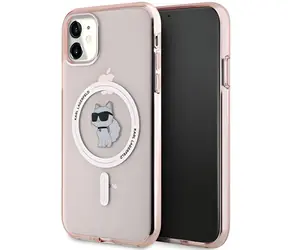 Karl Lagerfeld IML Choupette MagSafe růžová / Zadní kryt / iPhone 11, iPhone XR / MagSafe
