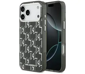 Karl Lagerfeld IML KL Monogram černá / Zadní kryt / MagSafe / iPhone 17 Pro Max