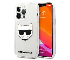 Karl Lagerfeld Choupette Head transparentní / Kryt / pro Apple iPhone 13 Pro Max