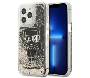 Karl Lagerfeld Liquid Glitter Gatsby černá / Zadní kryt / Apple iPhone 13 Pro Max