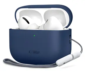 Tech-Protect Silicone Case tmavě modrá / Pouzdro / pro Apple AirPods Pro 3 / Silikonové