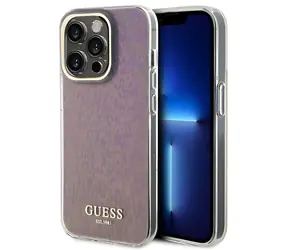 Guess GUHCP15XHDECMP růžová / Pouzdro / iPhone 15 Pro Max / Faceted Mirror Disco Iridescent
