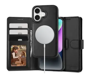 Tech-Protect Wallet MagSafe černá / Pouzdro s peněženkou pro iPhone 16 / MagSafe