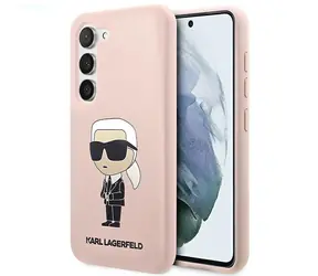 Karl Lagerfeld Ikonik růžová / Zadní kryt / Silikonový / pro Samsung Galaxy S23+