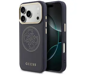 Guess Perforated 4G modrá / Zadní kryt / MagSafe / iPhone 17 Pro Max
