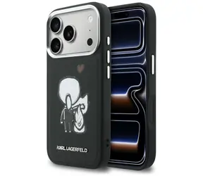 Karl Lagerfeld Karl & Choupette Back Logo MagSafe černá / Zadní kryt / iPhone 17 Pro