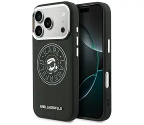 Karl Lagerfeld Point & Karl Sketch iPhone 17 Pro černá / Zadní kryt / MagSafe
