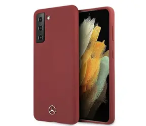 Mercedes Silicone Line červená / Zadní kryt / pro Samsung Galaxy S21