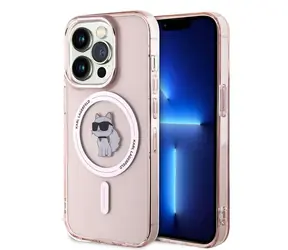 Karl Lagerfeld IML Choupette MagSafe růžová / Kryt / Apple iPhone 14 Pro / MagSafe