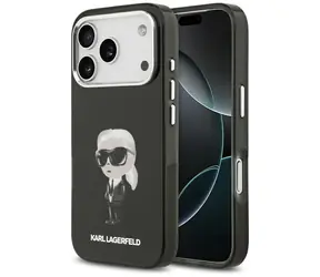 Karl Lagerfeld IML Aquarelle Karl & Logo černá / Zadní kryt pro iPhone 17 Pro / MagSafe