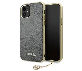 Guess Charms 4G iPhone 11/XR šedá / Tvrzený zadní kryt / Kolekce 4G Charms